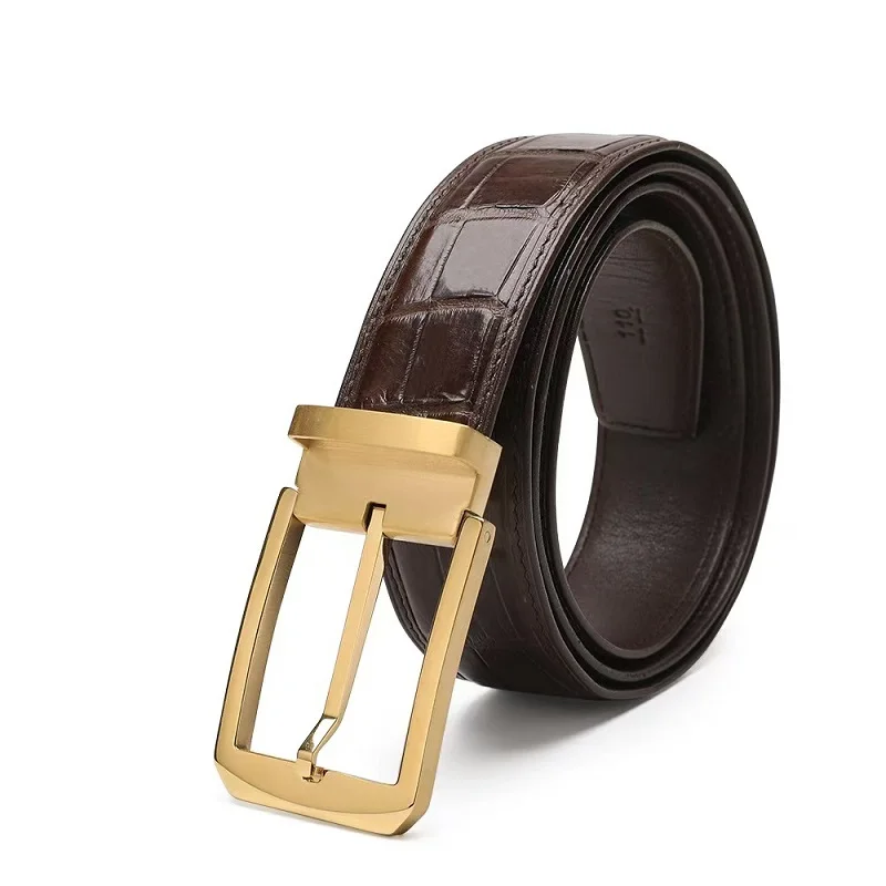 

2025 fashion natural crocodile skin belt men,pdd010