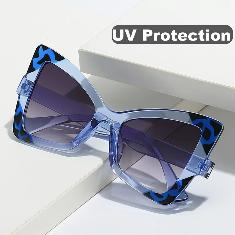 

Women's New Trend Sunglasses Unisex Men Fashion Luxury Butterfly Shape Goggle Shades Eyewear Retro Gradient Color Sun Glasses
