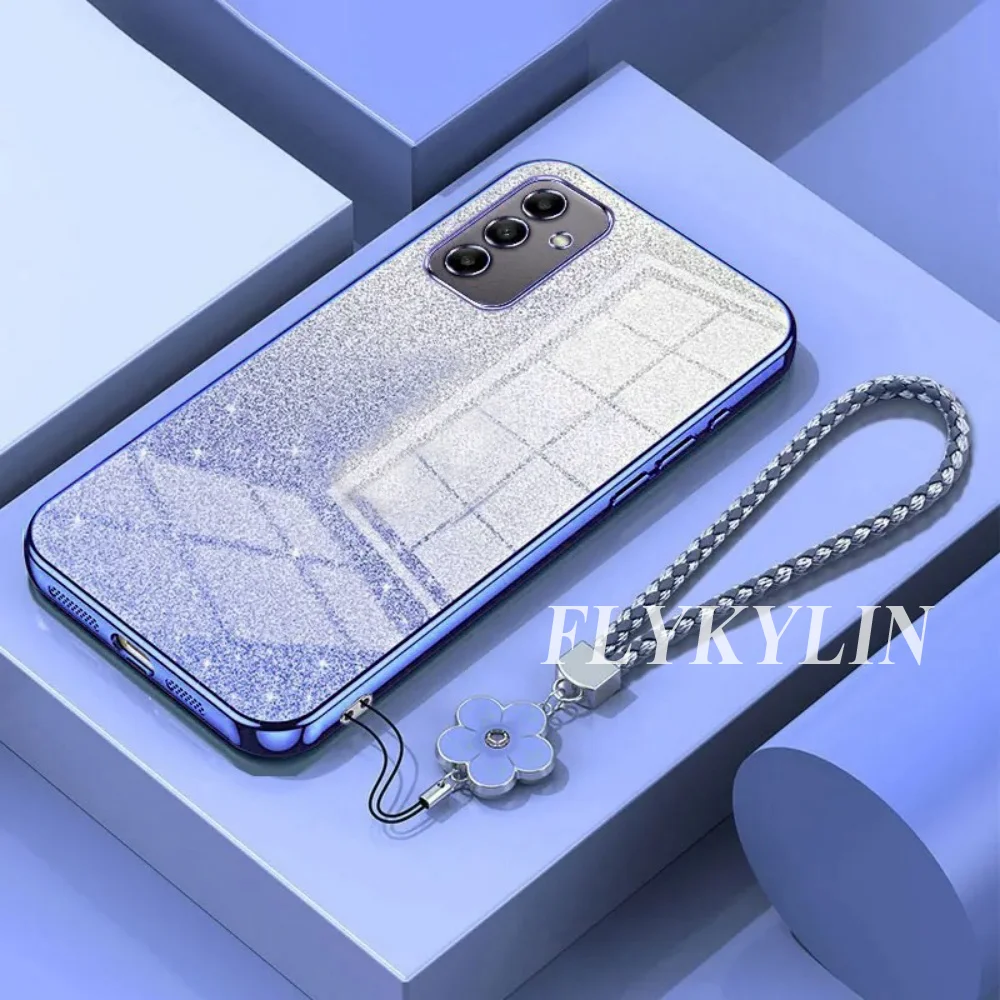 حافظة لهاتف هواوي نوفا 14 Ultra 13 12 Pro 10 8 SE 11 10 9 7 Pro أربع أوراق البرسيم حبل اليد غلاف ناعم