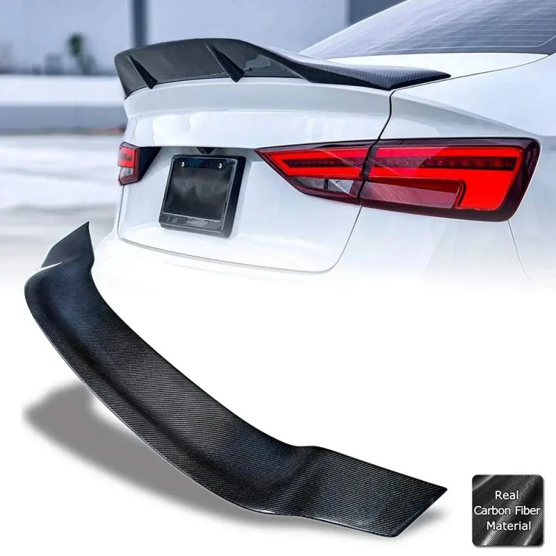 Accessories Premium Car AccessoriesR Style A3 Sedan S3 Real Carbon Fiber Rear Bumper Trunk Spoiler A3 8V Durable