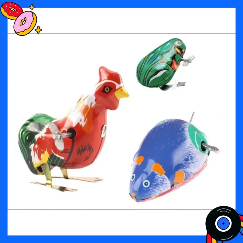 

1/2/3 шт. Железная игрушка в ретро-стиле: прыгающая лягушка, мышь, петух. Классическая детская игра в ретро-стиле, ностальгическая игрушка для вечеринок.