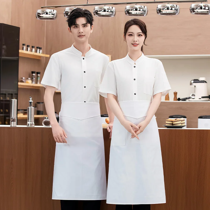 Breathable mesh Kitchen Cooking Costume Pizzaiolo Chef Uniform Restaurant Cook Jackets Bakery Cafe Waiter Waitress Work clothes