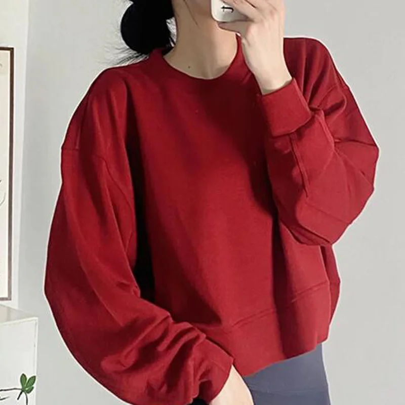 Women Shirts Outdoor Sunscreen Clothing Women Fitness Top Loose Long-Sleeve Hoodie Running Jacketng