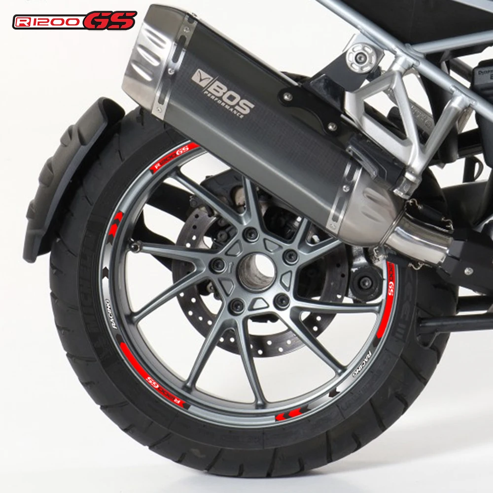 Motorcycle Accessories Wheels Hub Sticker Rim Tire Stripe Decorative Stickers Decals Set For BMW r1200gs R 1200GS 1200 R1200 GS