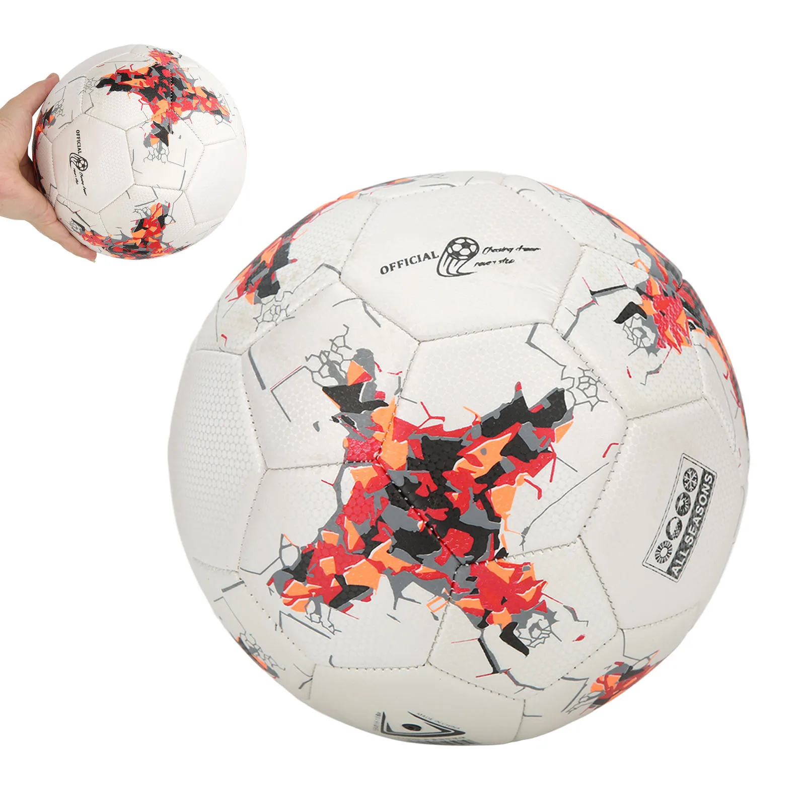 Palloni da calcio LEIJIAER Taglia 5 Palloni da calcio con palloni didattici resistenti all'esplosione a doppio strato