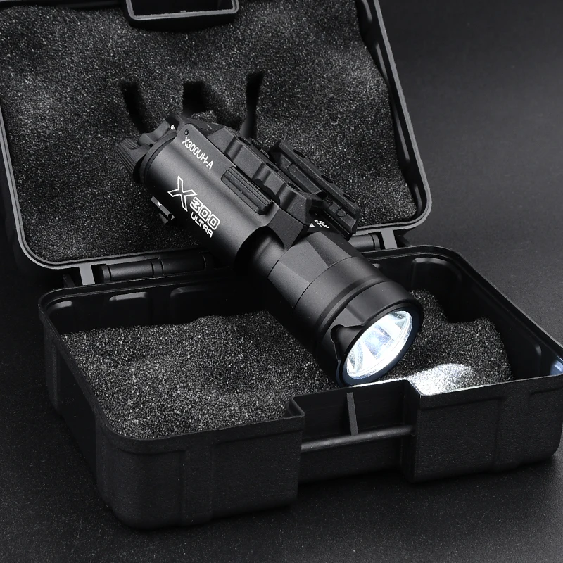 WADSN Tactical X300 X300UH-A Metal Hanging Flashlight For 20mm Rail Pistol Hunting Airsoft Weapon Gun LED White Light X300U