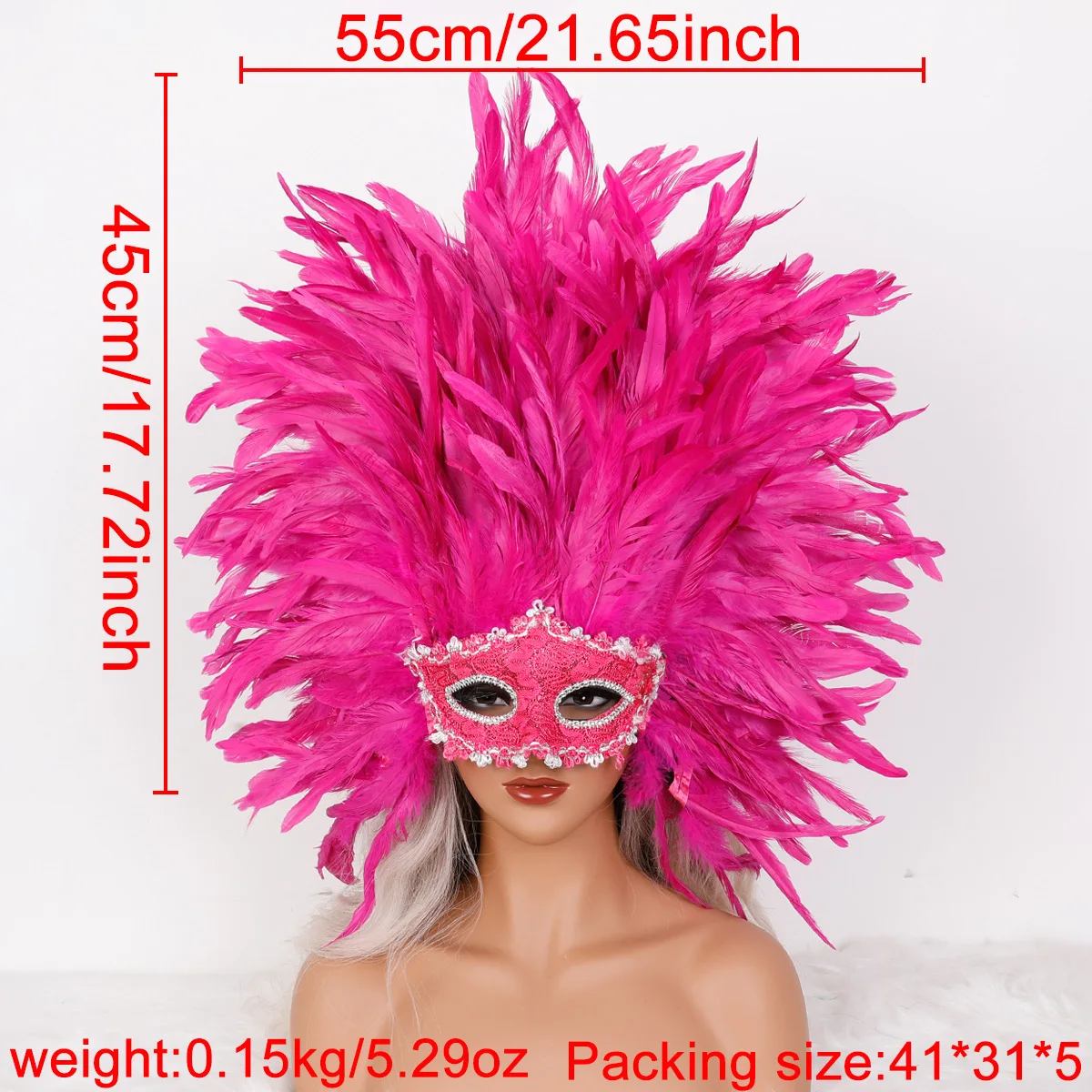 البندقية الراقية ريشة نصف قناع الوجه القابل للإزالة كرنفال ليلة لعب الأدوار الدعائم حفلة التخرج لعب الأدوار #4