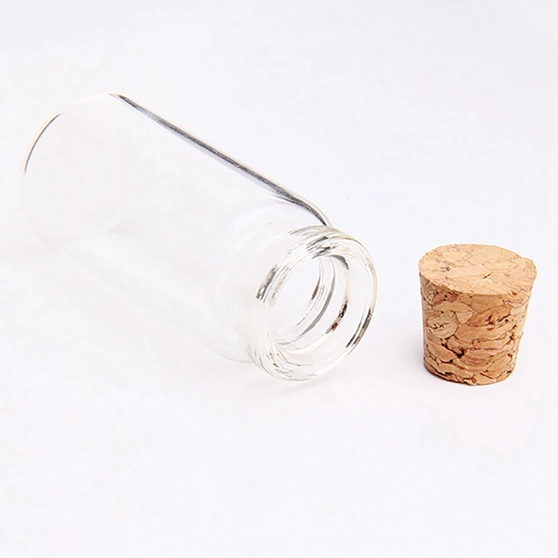 40 Pcs Vials Bottles Mini Glass Bottle With Cork Stopper Wish Bottles, For Weddings, Creations And Decorations(10Ml )