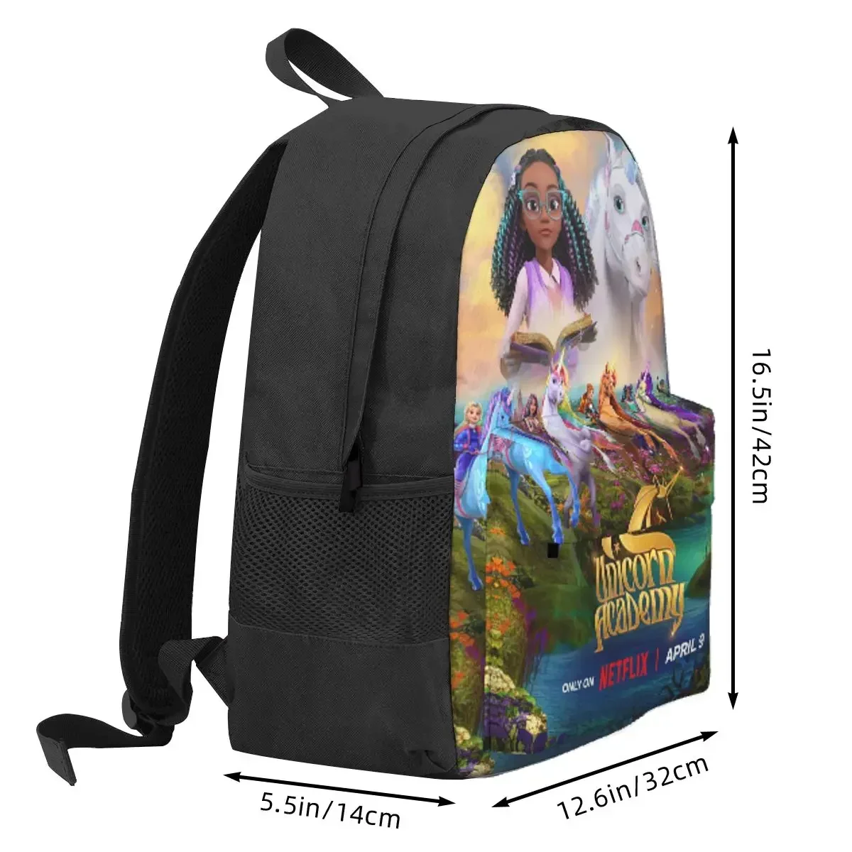 Unicorn Academy Backpack Daypack Large Capacity Kids BookBag School Bag Shoulder Bags for Men Women