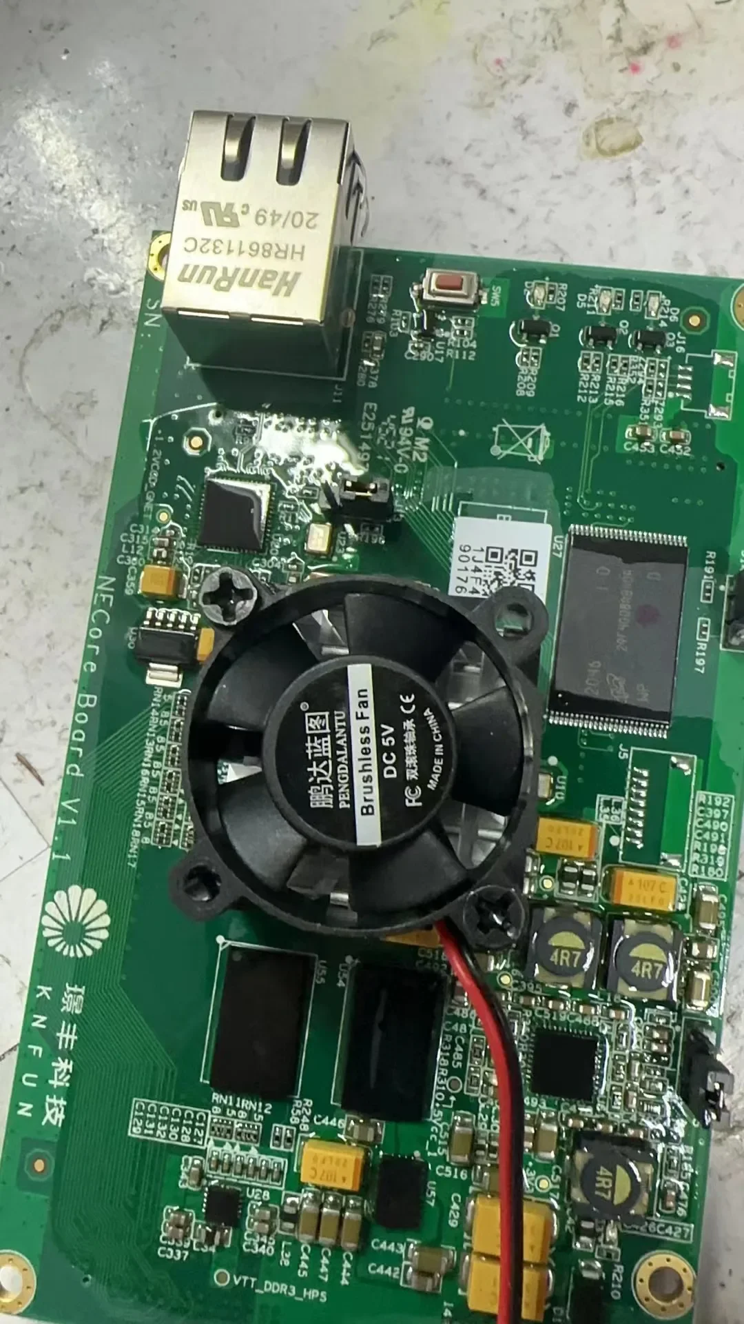 pa Custom 3010 5V dual ball fan with silver heat sink 10cm wire 2.54 four hole two wire as shown
