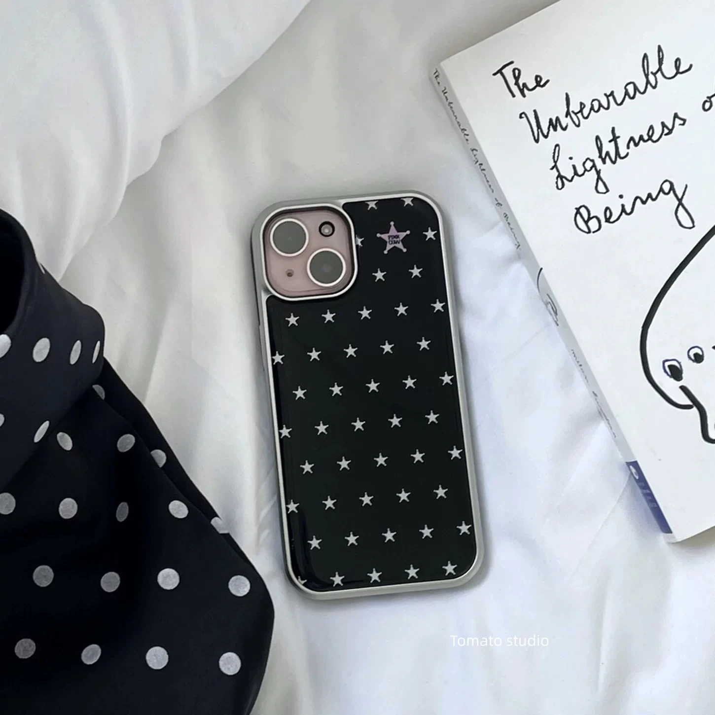เคสโทรศัพท์ลายดาวห้าแฉกสีขาวสไ - Phone Cases Y2K บทวิจารณ์และราคา