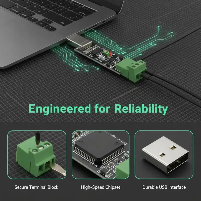 2026 NEW 1Pcs USB To TTL RS485 Module Dual‑Function Dual‑Protection USB To RS485 Converter Serial Communication Adapter Module