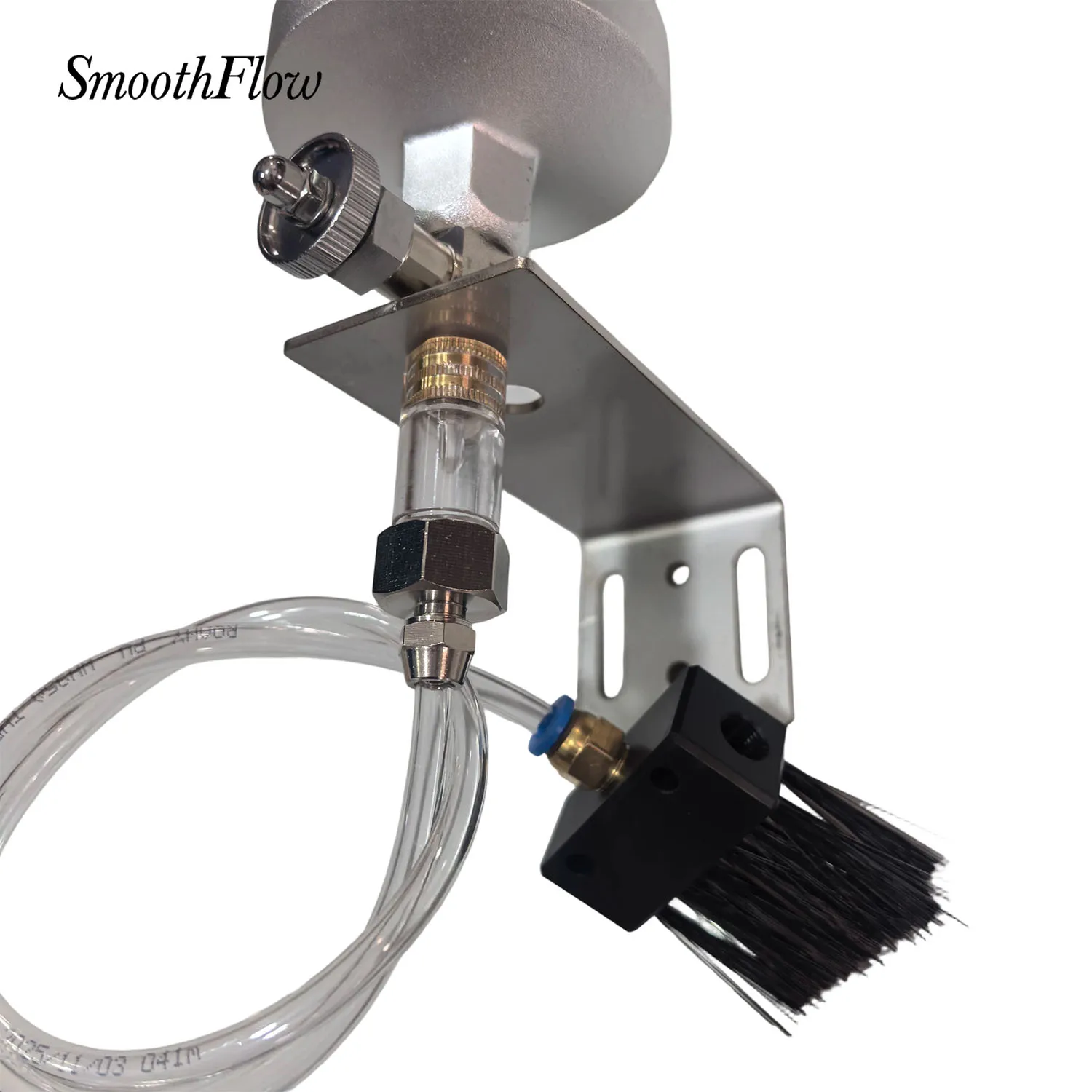Machine Tool Oiler Kit 350ml Drip Feed Type 45mm Brush with Bracket PU Tube Sight Glass for CNC Guide Rail