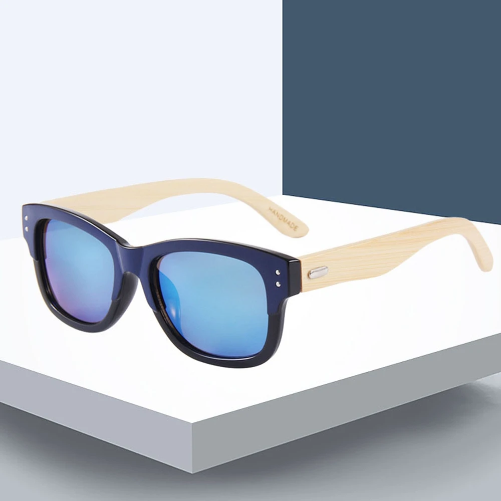 ShinyCoCo Luxusmarke Bambusholzbrille, personalisierte Bambusbeine, Sonnenbrille, doppellagiger Rahmen, Holzsonnenbrille