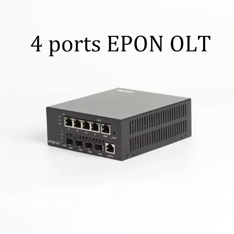 

HIOSO EPON OLT 4 ports epon DC 12V 4A TX1490nm/RX1310nm 1000M Single-single mode 20km SC Compatible with xpon epon onu ont