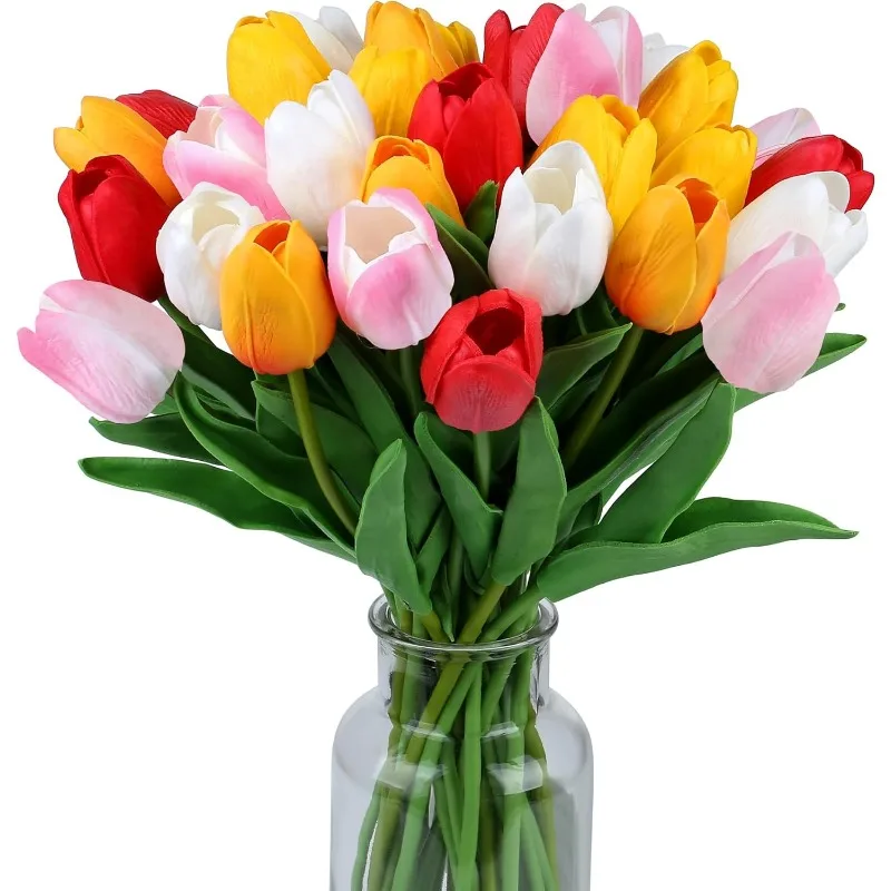 

Fake tulips, artificial silk flowers, home kitchen wedding bouquets, bulk mother gifts, day decorations