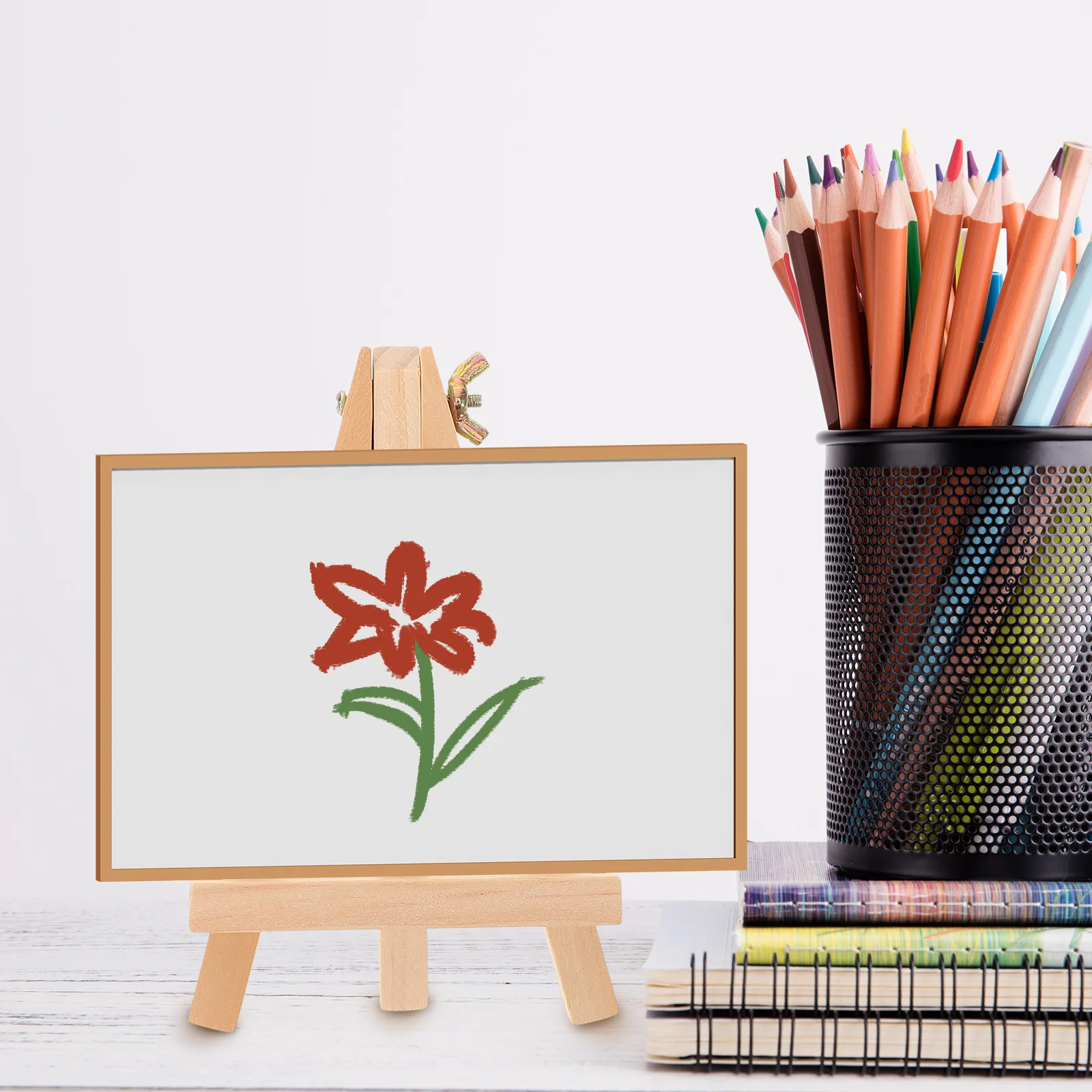 

Mini Easel Tabletop Wood Display Photo Frame Bracket Small Painting Triangle Holder Versatile Sturdy Beechwood Great