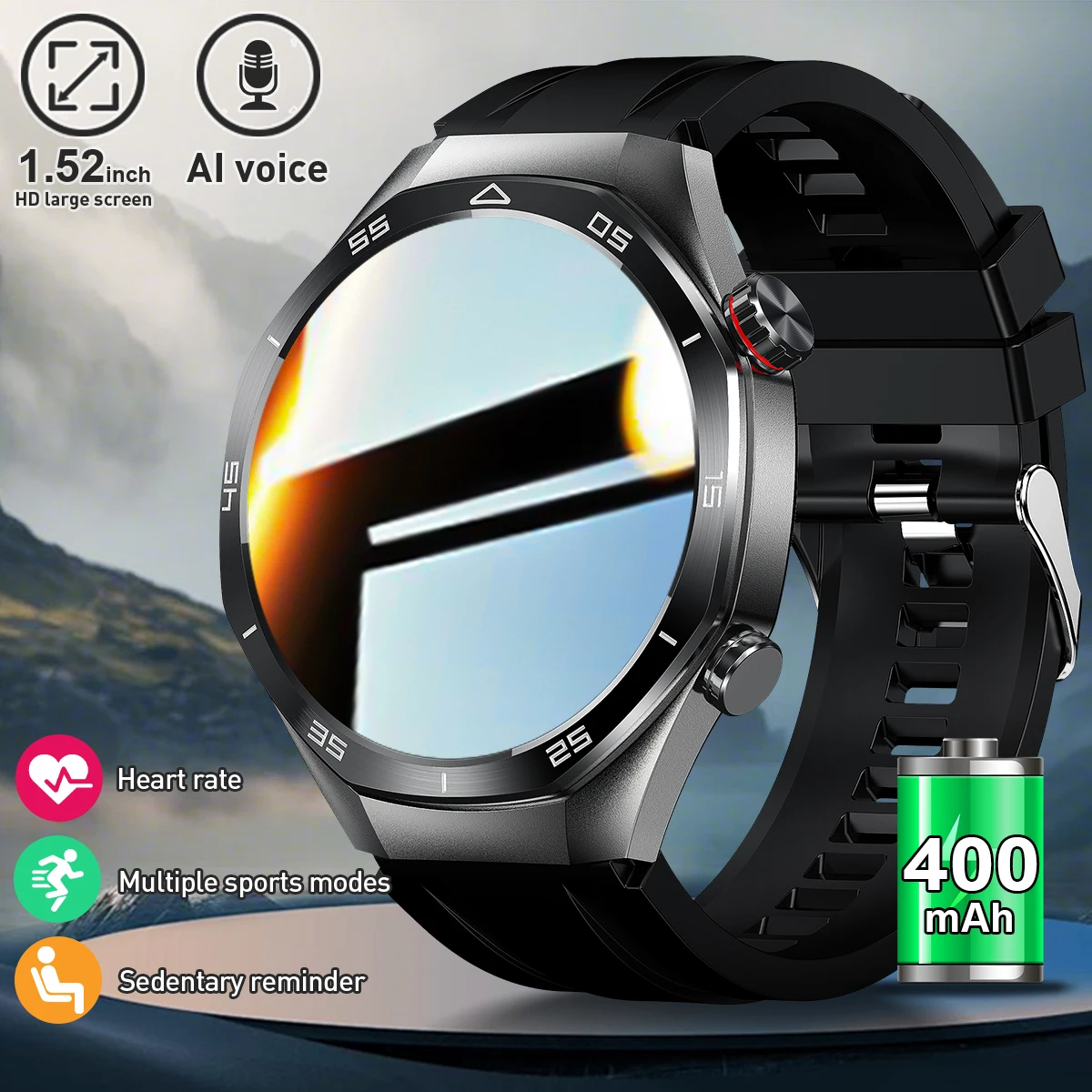 

LIGE New Fashion Men Smart Watch Wireless Call Heart Rate Blood Oxygen Monitor Bracelet Waterproof Sports Man Smartwatch 400mAh