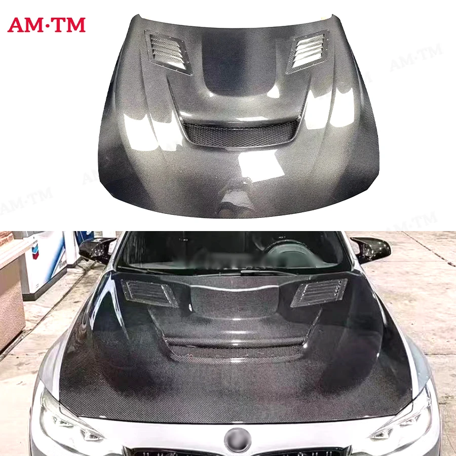 

Для BMW M3 F80 M4 F82 F83 2014-2020 Крышка двигателя из углеродного волокна Крышка двигателя Крышка двигателя из углеродного волокна Капот автомобиля Комплект кузова