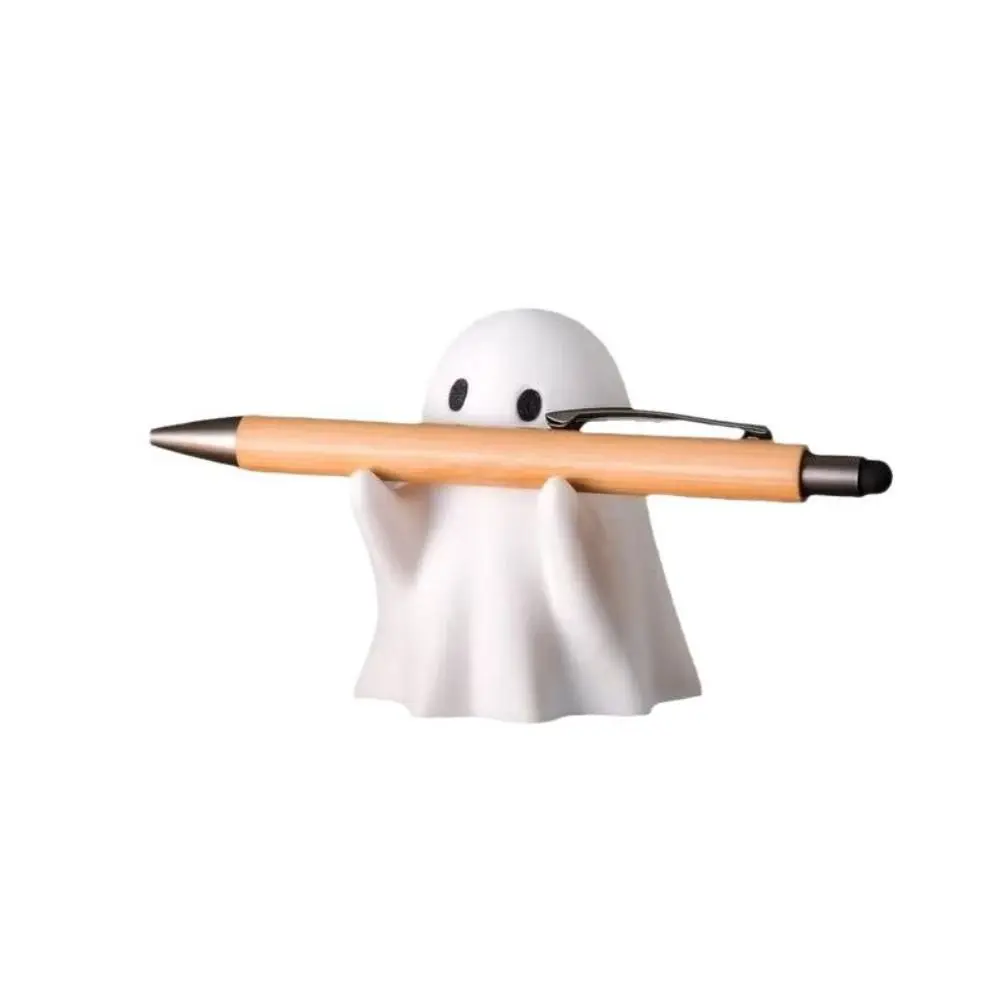 Crafts Cute Ghost Pen Holder Creative Portable Halloween Ghost Figurine Funny Decorative Little Ghost Statue Home