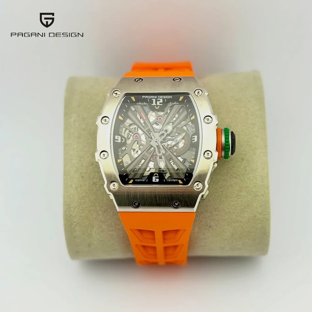 

Новые мужские кварцевые часы Pagani Design 2026 года, 42 мм, в корпусе «Винная бочка», с сапфировым стеклом, из нержавеющей стали, с японским механизмом VH65, класса люкс