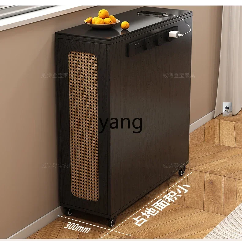LHH  new removable extremely narrow island cabinet household rattan island cabinet separate rock slab guide cabinet