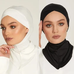 Ramadan Muslim Underscarf Women Hijab Full Coverage Criss Cross Hijab Muslim Women Scarf Turban Lady Cap Islamic Hat Turbante