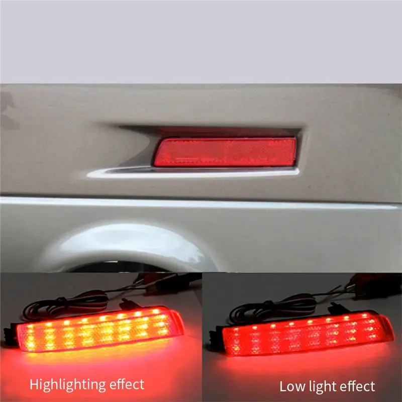 WF-Car Rear Bumper LED Tail Brake Light Reflector Light Transparent Shell Parts For Nissan Juke/Murano/Infiniti FX35 FX37 FX50