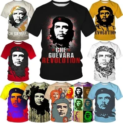 New Revolutionary Characters Che Guevara 3D Printed T-Shirts Casual Tops Short Sleeve Men's Ladies T Shirt Streetwear Baggy Tees