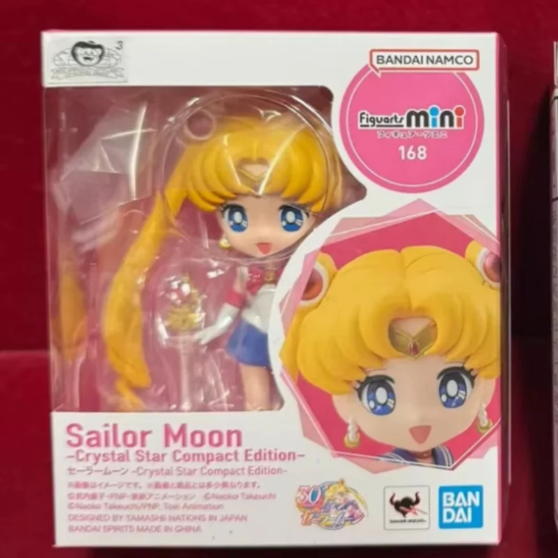 ​ Oryginalna figurka Bandai Figuarts Mini Sailor Moon Black Lady z okazji 30-lecia, anime, figurka kolekcjonerska, ozdoba, model, zabawka, prezent