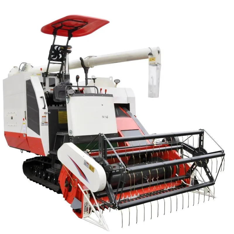Low Vibration Self Propelled Rice Combine Harvester Small Farm Paddy Harvest Machine Stable Threshing System Diesel Powered