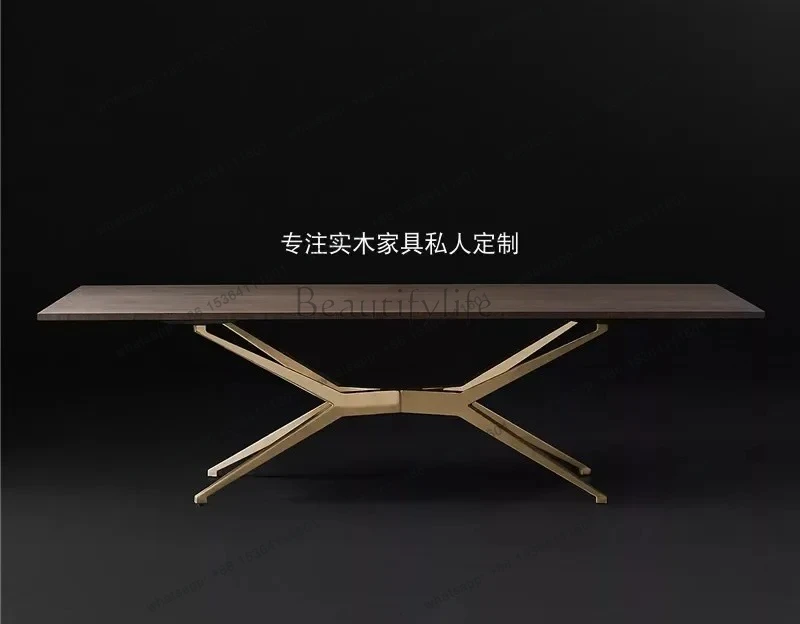 LXAmerican light luxury creative solid wood desk simple office study villa model room custom furnitureSSS