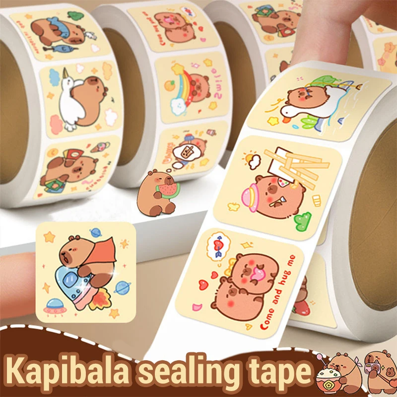 300Pcs/Roll Cartoon Animal Reward Stickers Round Sealing Stickers for Kids Teacher Reward Stickers School Supplies Gifts