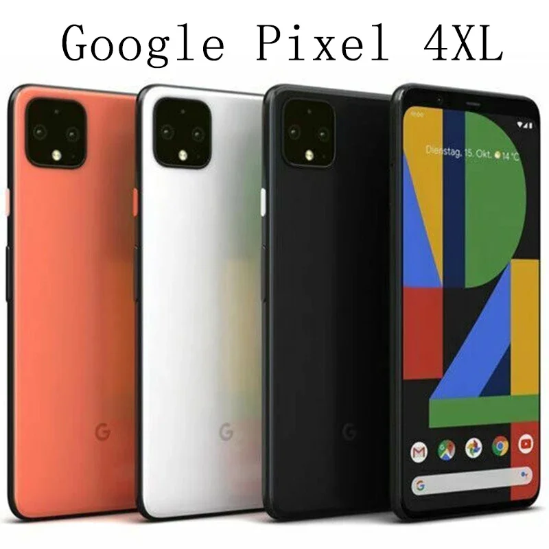 

Unlocked Original Google Pixel 4 XL 4XL 6.3" 6GB+64GB/128GB ROM NFC Snapdragon FACE ID Octa Core 4G LTE Android Mobile Phone