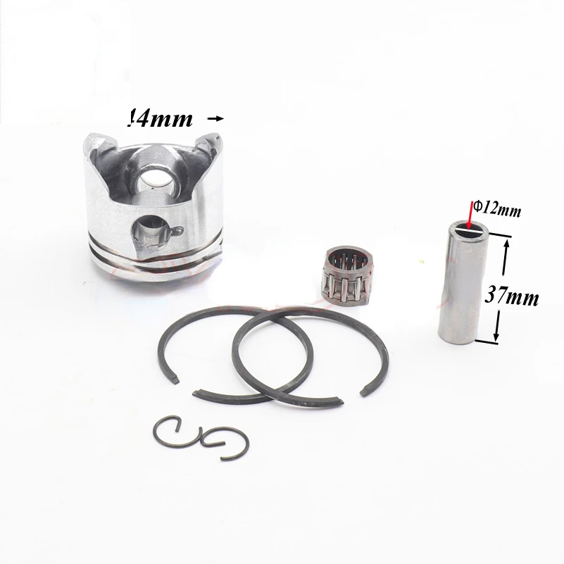 44mm Piston 12mm Pin Ring Needle Bearing For 2 Stroke 49cc Engine Chinese Pocket Dirt Bike Mini Moto Minimoto ATV Quad 4 Wheeler