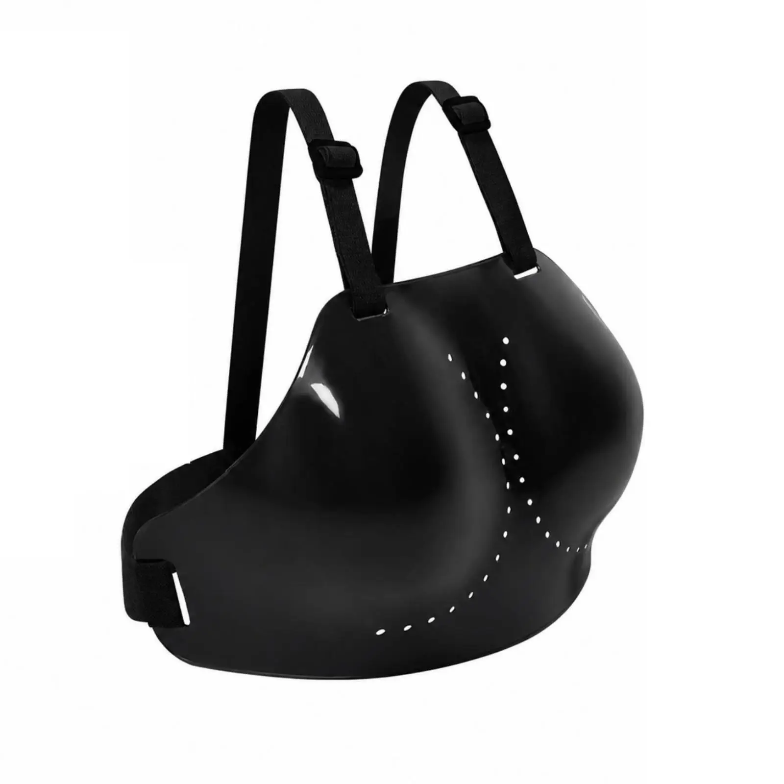 Safety Fencing Torso Protector for Training and Competition Perforated PP Chest Shield with Buckle Straps for Stable Wear