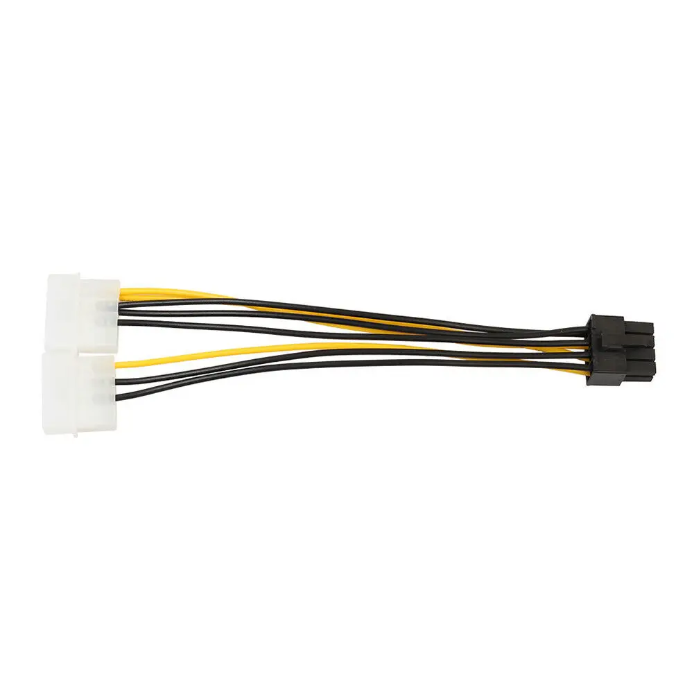 Câble d'alimentation carte graphique 8 broches (6 + 2) PCIe à double Molex 18cm R1964