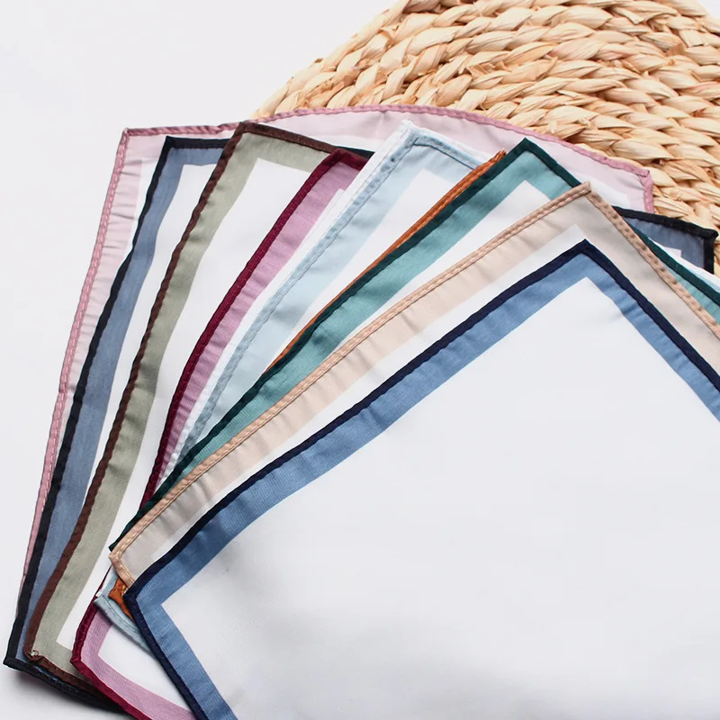 Traje de boda de negocios para hombre, pañuelo cuadrado de un solo color para el pecho, pañuelo pequeño para banquete, accesorios para bufandas de 23x23CM