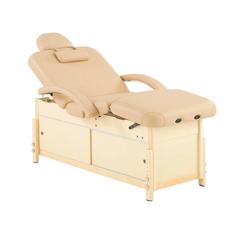 

Fixed massage bed, lift with bed cabinet storage beauty salon