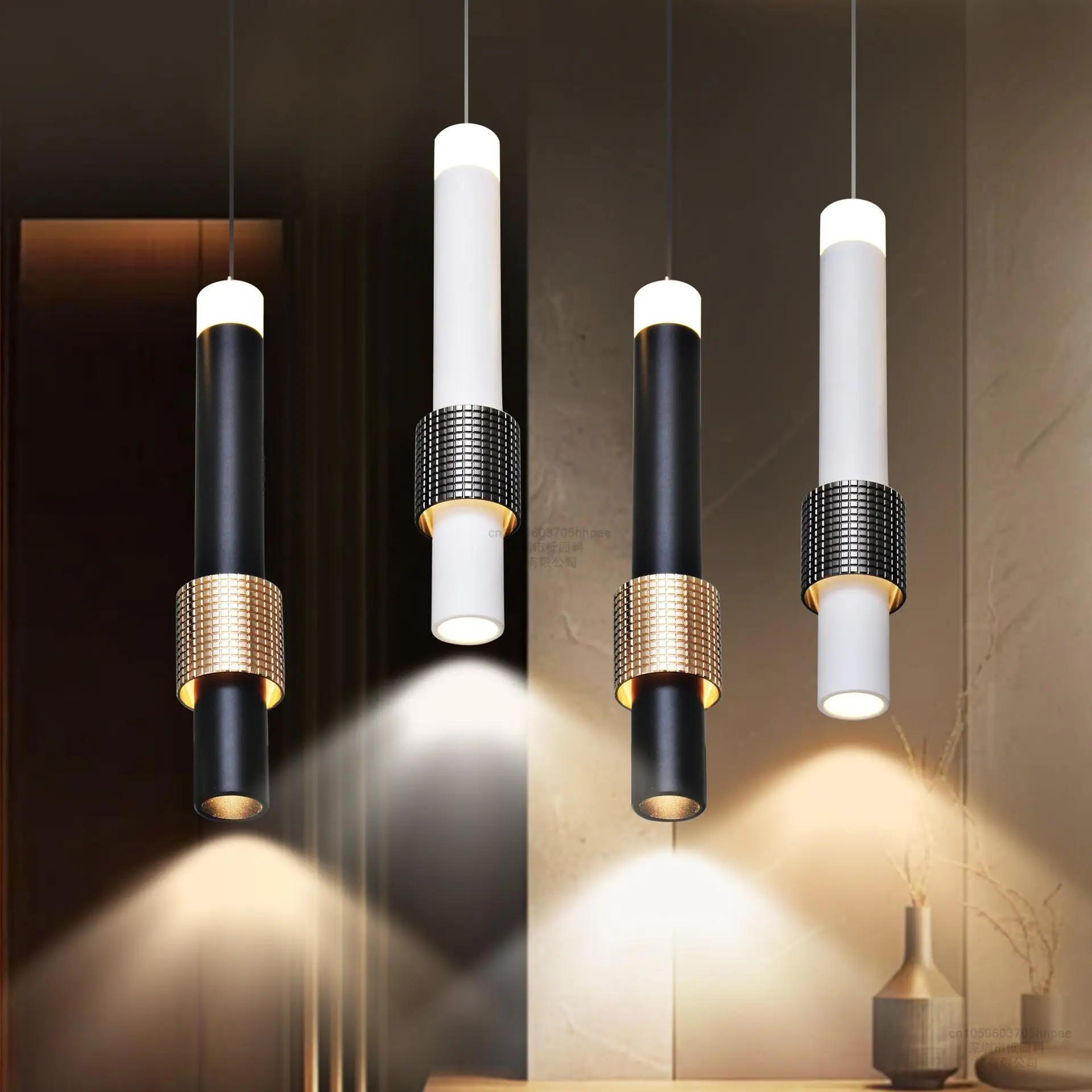 Nordic LED Pendant Lamp Dimmable 220V Decor Creative Suspended Light Dining Hanging Lamp 7W 12W Cylindrical Chandelier Droplight