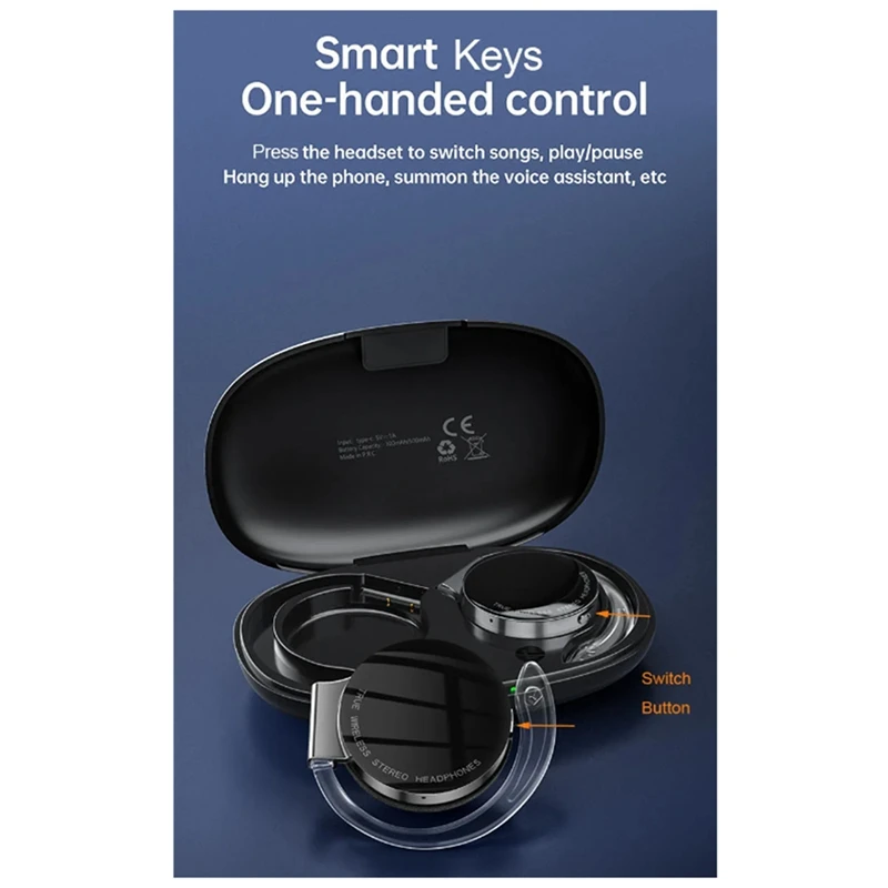 Fone de ouvido sem fio bluetooth, gancho aberto, estéreo sem fio, hifi, fácil de instalar, longa duração da bateria, TWS, 5.2, nunca cair fora