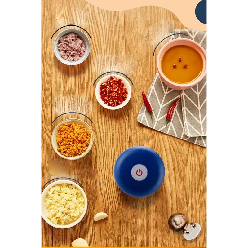 Hachoir à légumes électrique, presse-purée, hachoir à viande, chargeur USB, Mini Gar1995Pounder