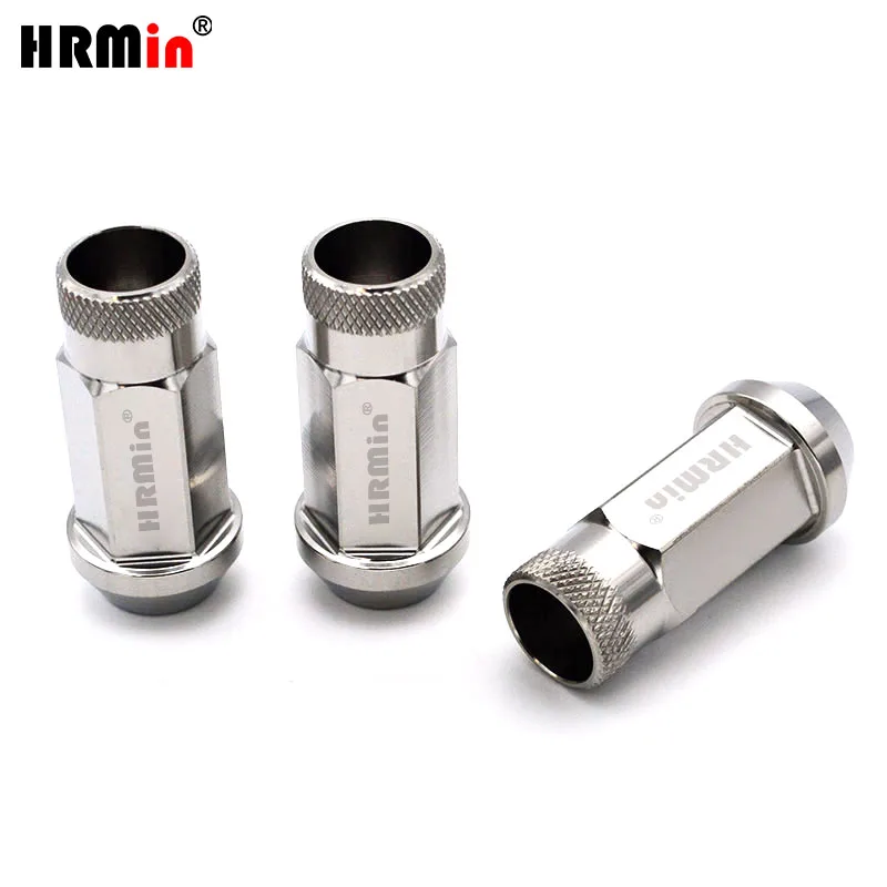 HRMin  Gr5 titanium cone seat wheel rim lug nut screws cap M14x1.5x48mm for Toyota Honda Jeep, Land rover,Tesla, Cherokee,Jaguar