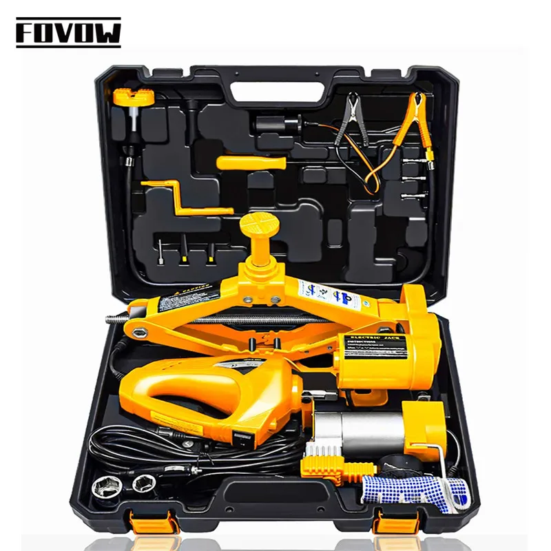 Portable 3 in 1 electric Car Jack kit 3 Ton 12V  Lift Jack with Impact Wrench Auto Lift Scissor Jacks Lifting Tools For Car