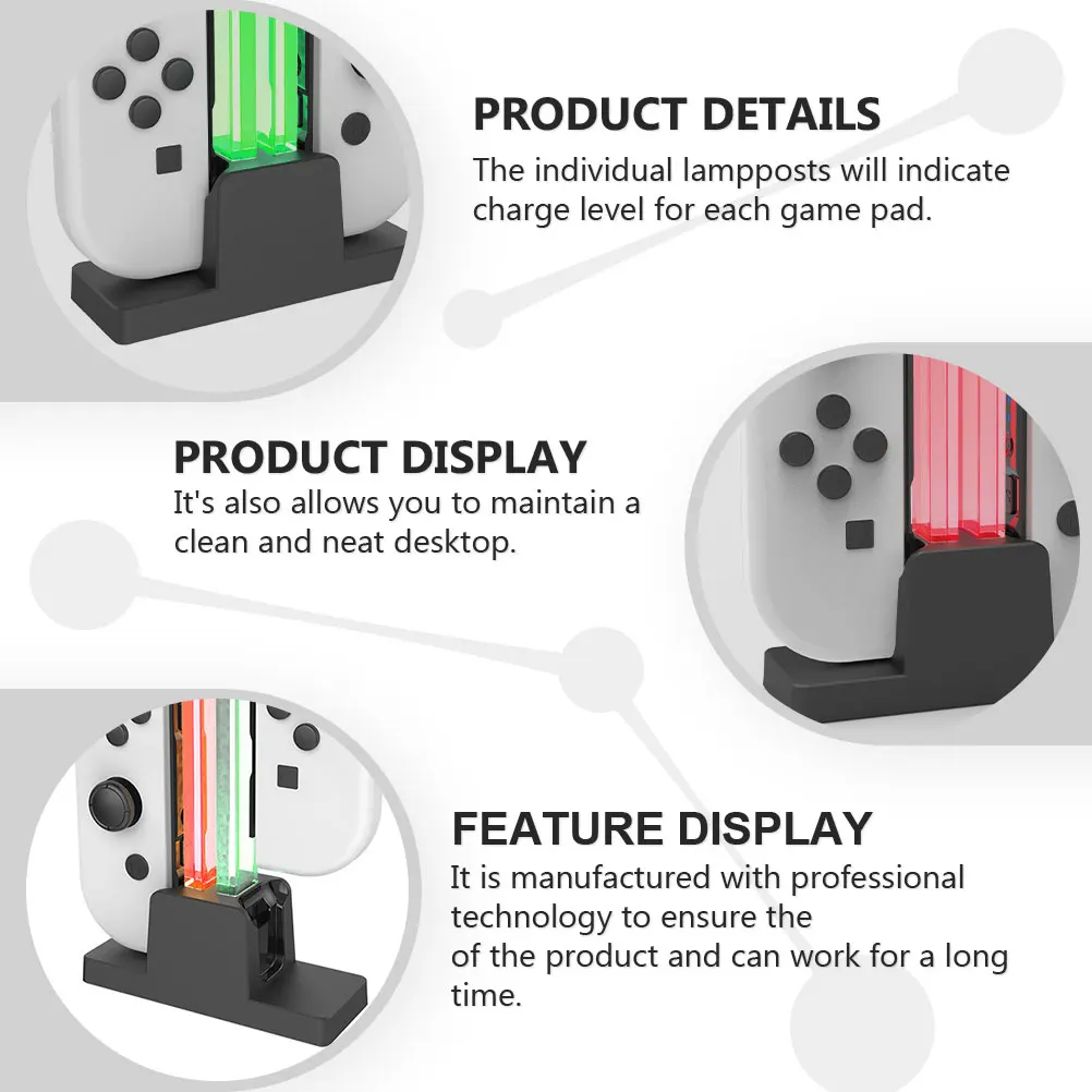 

Game Controller Dock For , Desktop Station With Led Indicator, Game Pad Charging Base, Controller Charging