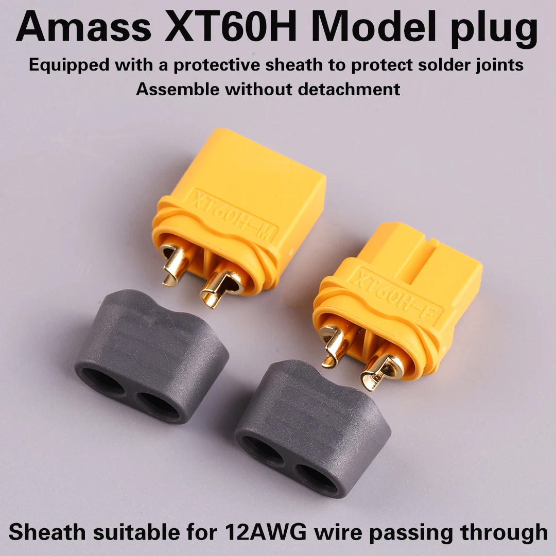 Amass XT60H plug Male Female Upgraded XT60 Bullet Connector Plugs For RC uav Connectors Lipo Battery