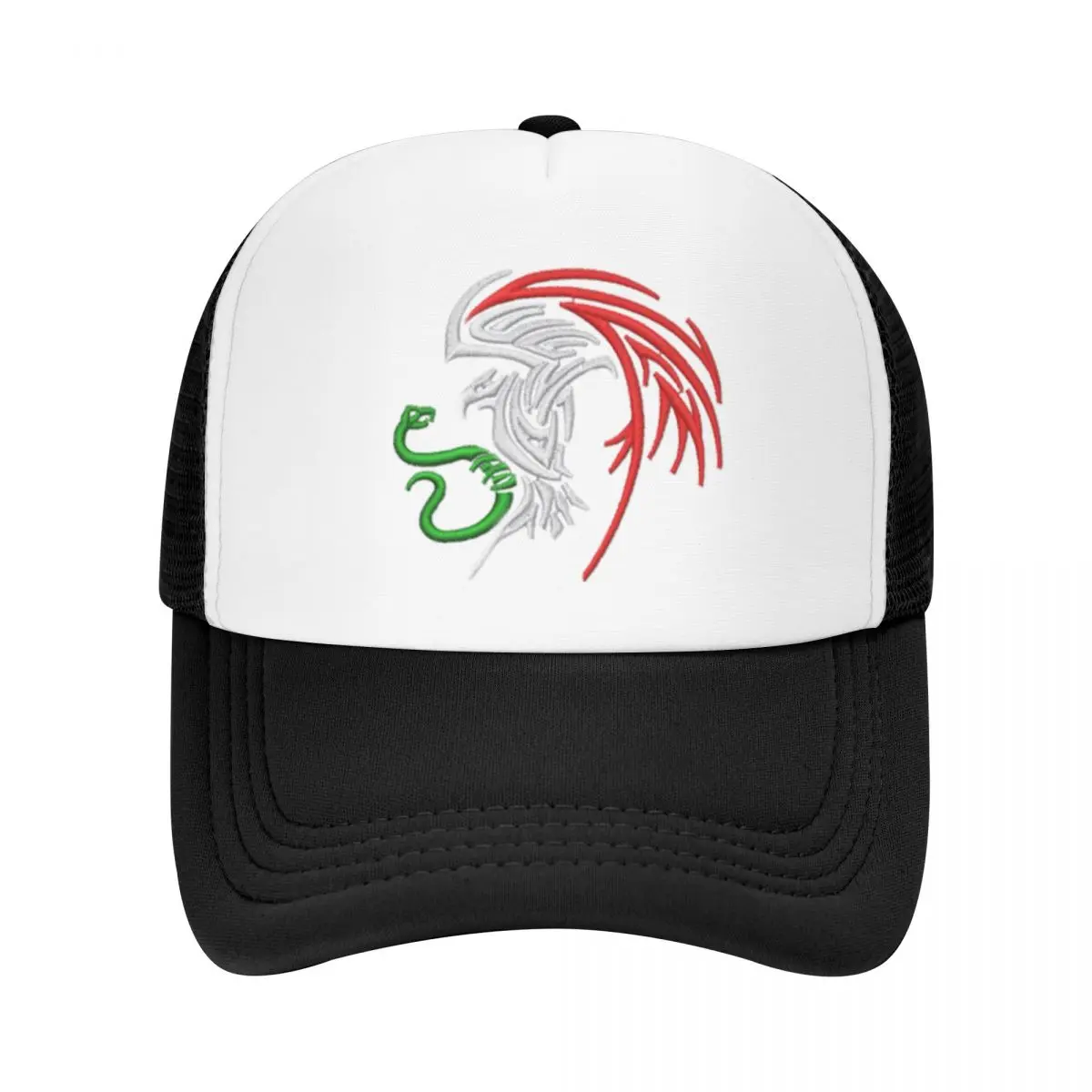 

Preppy Unique Mexican Eagle Cool Mesh Baseball Cap Womens High Qualiy Trucker Hat Four Seasons Sunscreen Hat