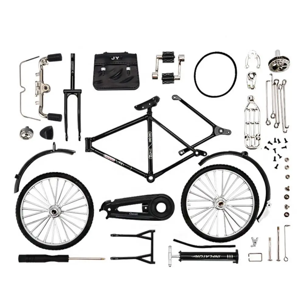 Miniatur Metalldruckguss Miniatur Figur Fingerspielzeug Mini Fahrrad Simulation Fahrräder Fahrrad Modell Retro Fahrrad