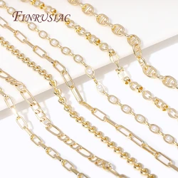Supplies For Jewelry Multi-types 14K Gold Plated Metal Chain Roll For Jewelry Making,Handmade DIY  Necklace Cable Chain Spool