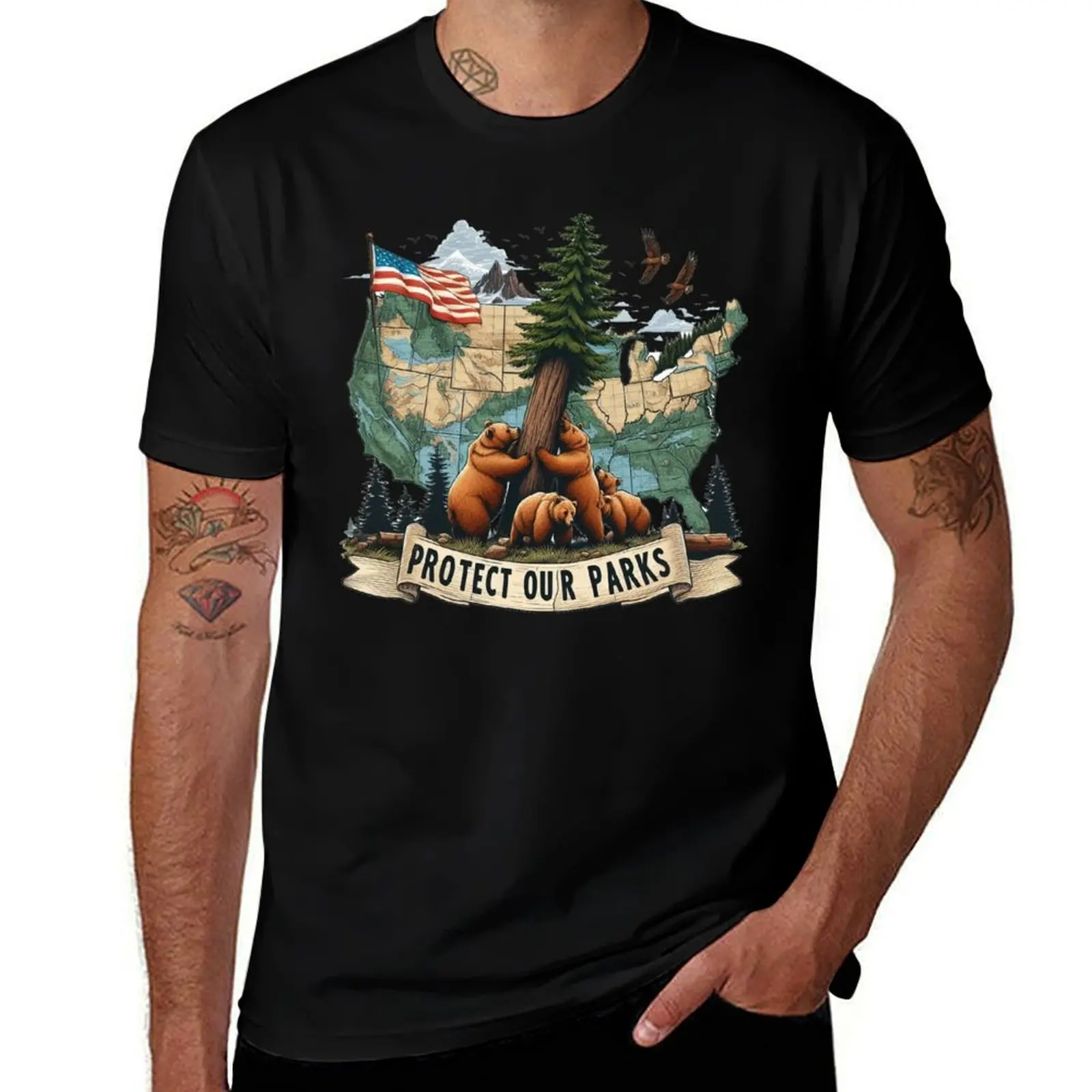 

Protect Our Parks T-Shirt cotton graphic tees funny gifts Aesthetic clothing plus sizes vintage t shirt men
